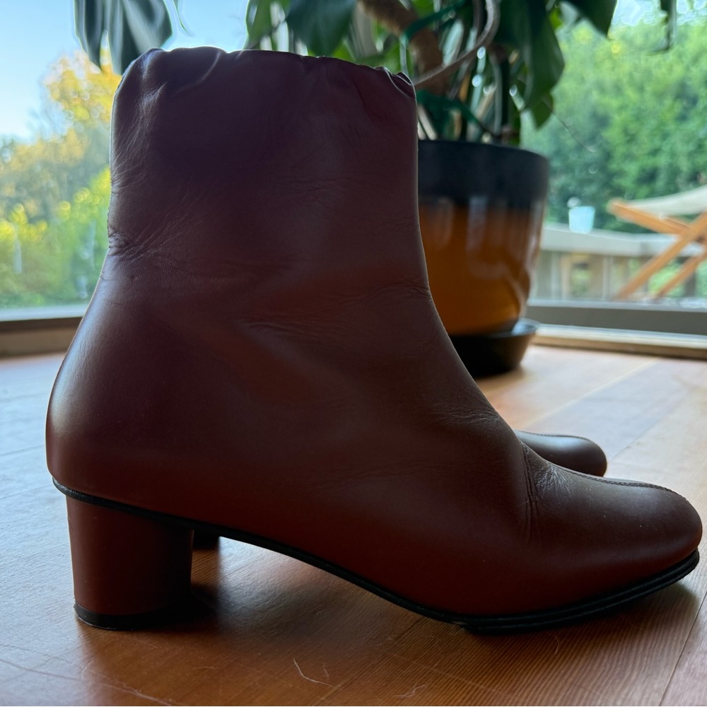 Anne Thomas Rust Brown Ankle Booties